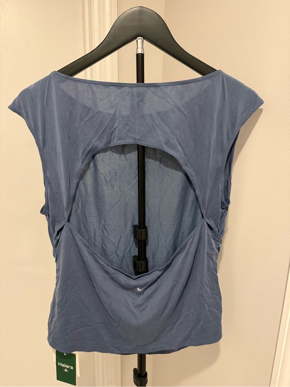 HALARA Blue Cap-Sleeve Boatneck Tank - Picture 5 of 6